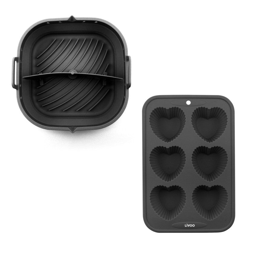 Set 2 moules en silicone Livoo – noir (réf. MEN442N)