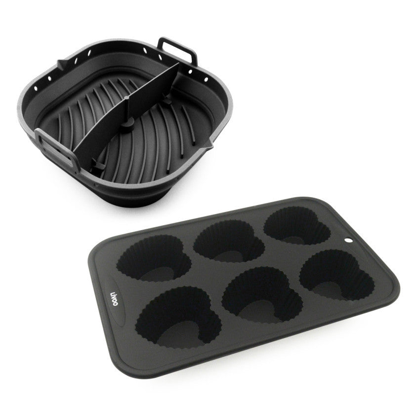 Set 2 moules en silicone Livoo – noir (réf. MEN442N)