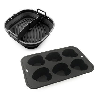 Set 2 moules en silicone Livoo – noir (réf. MEN442N)