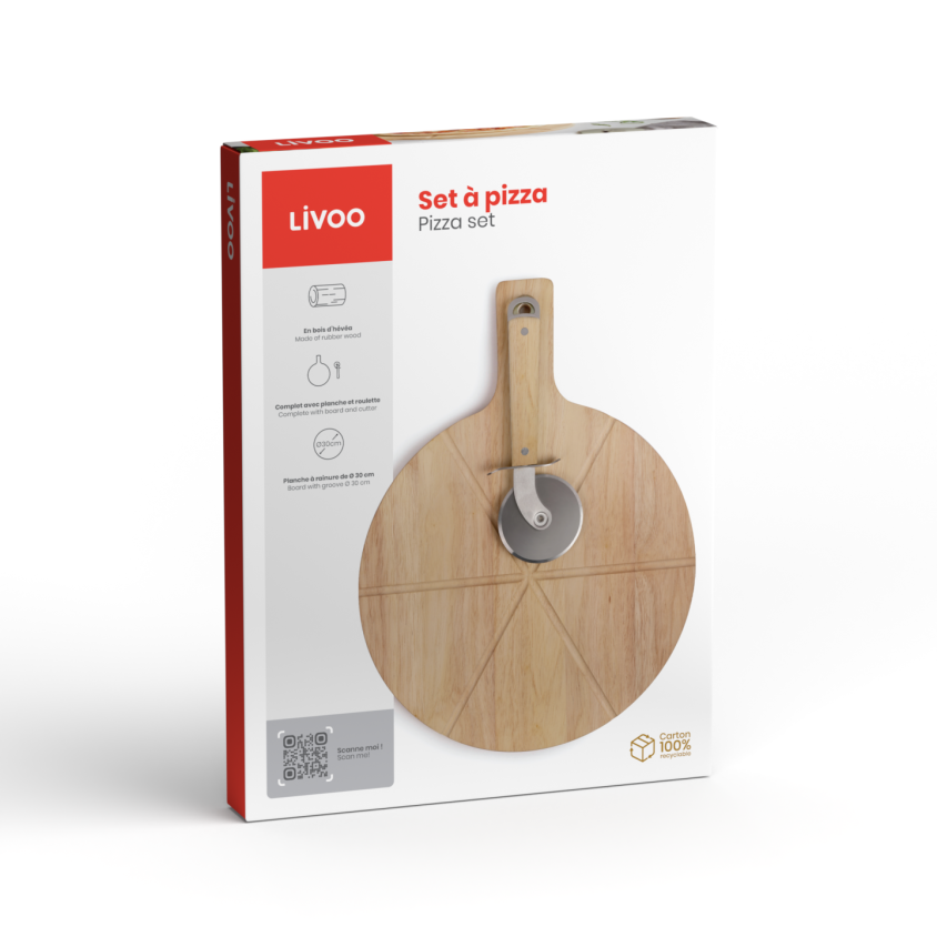 Set à pizza Livoo – bois
