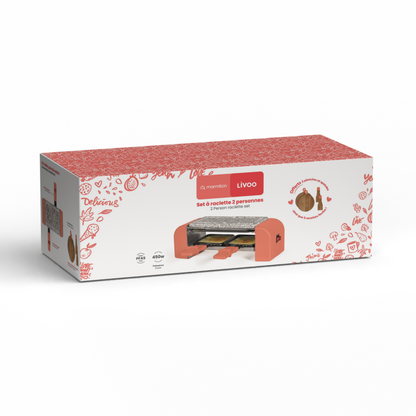 Set à raclette 2 personnes - Livoo x Marmiton