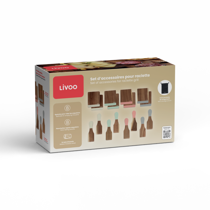 Set d’accessoires pour raclette Livoo