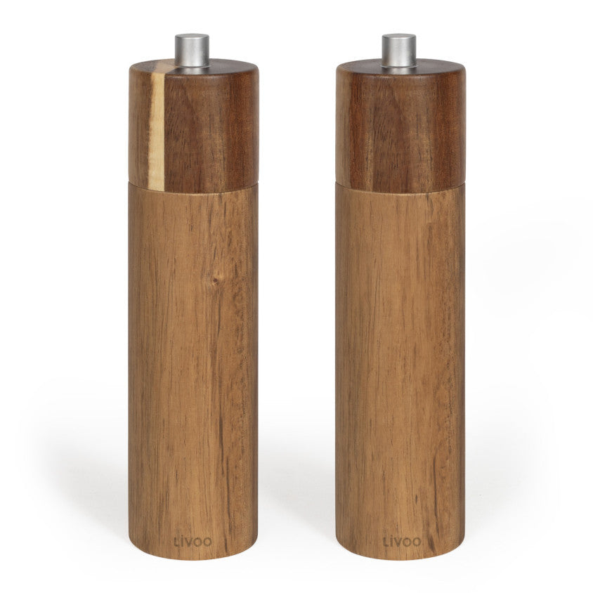 Set de 2 moulins sel et poivre manuels Livoo