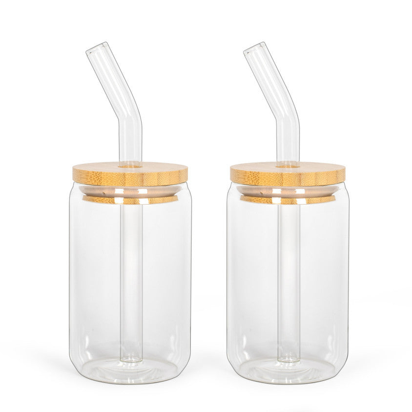 Set de 2 verres avec pailles Livoo