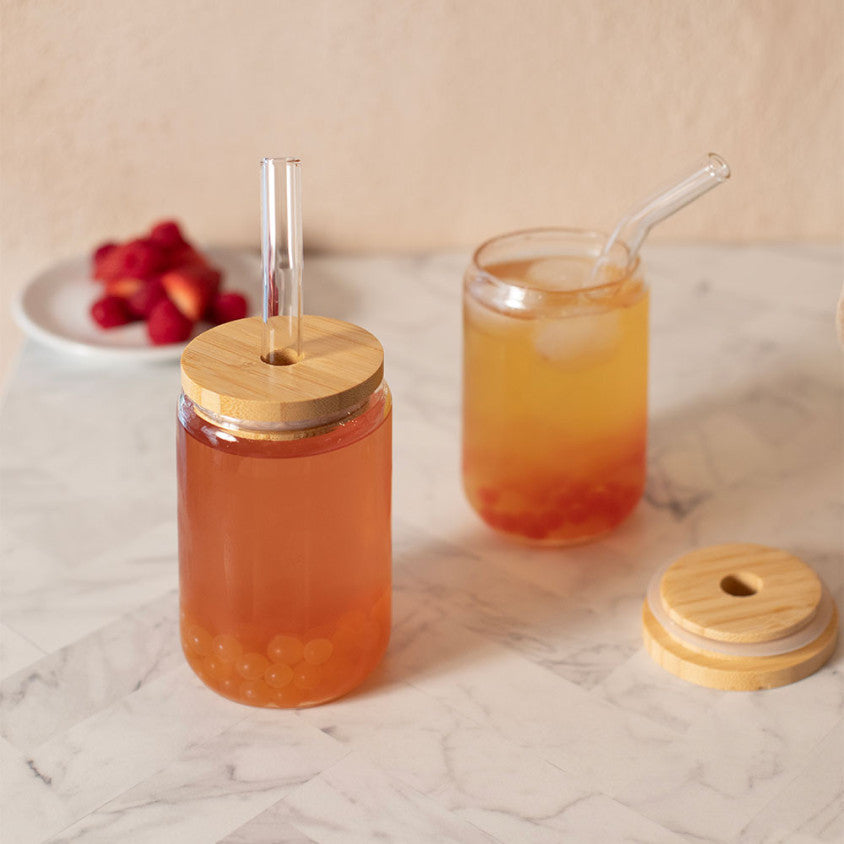 Set de 2 verres avec pailles Livoo