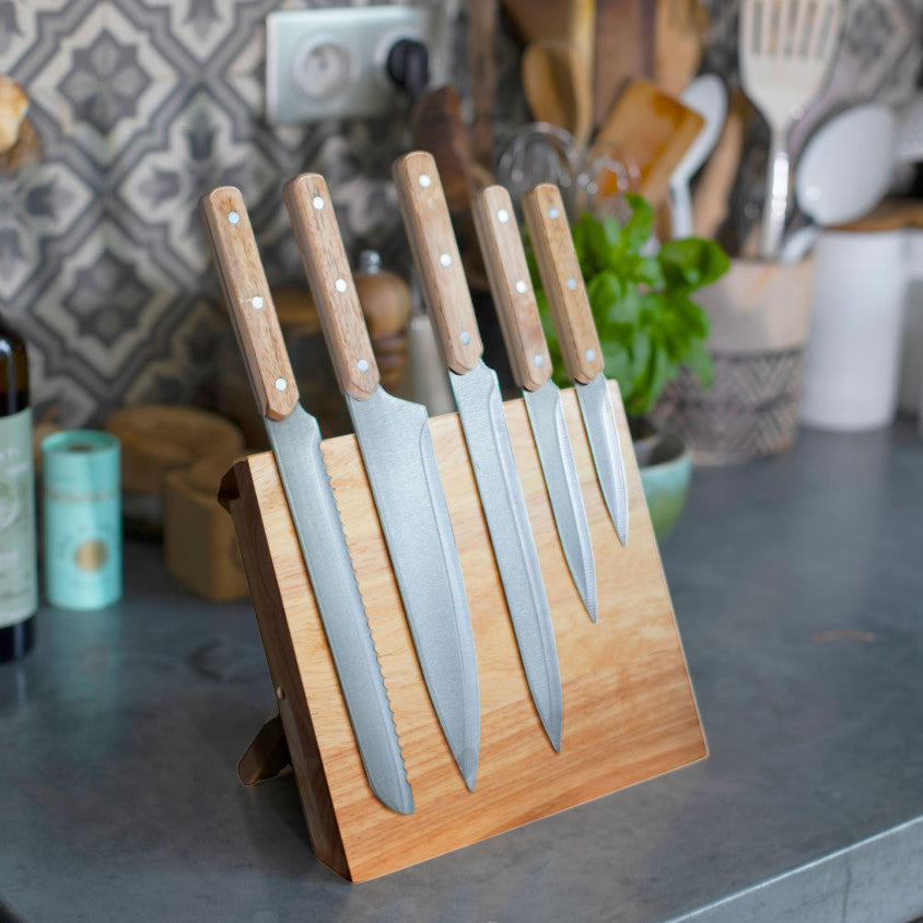 Set de 5 couteaux et support magnétique Livoo