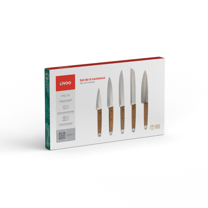 Set de 5 couteaux Livoo
