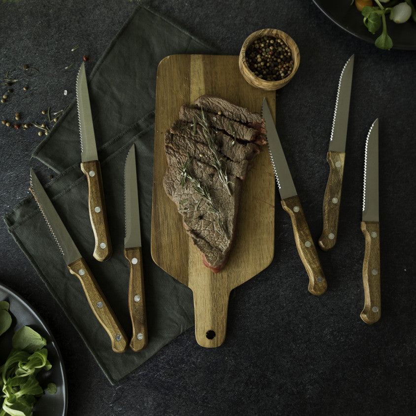 Set de 6 couteaux à steak avec support Livoo