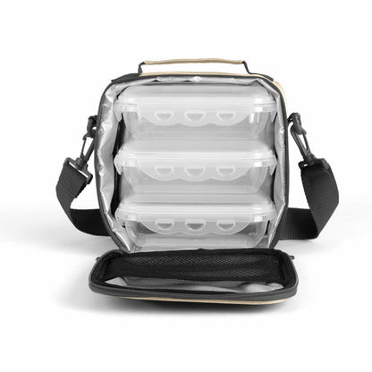 Set sacoche lunch box Livoo – beige et noir