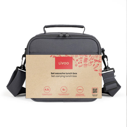 Set sacoche lunch box Livoo – gris