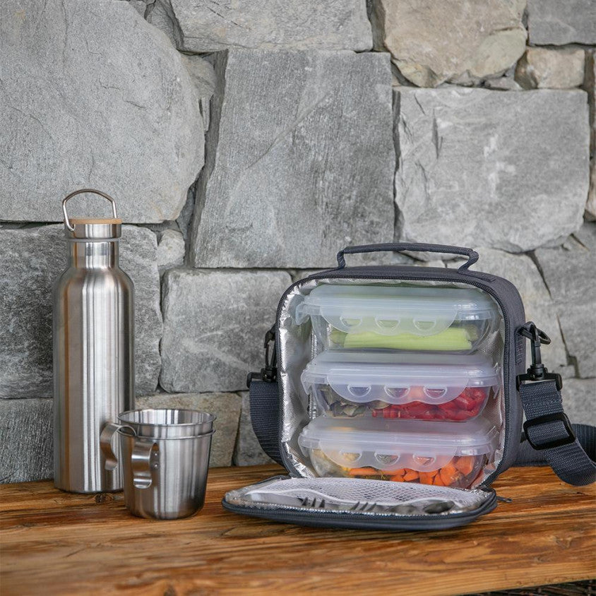 Set sacoche lunch box Livoo – gris